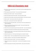 HESI A2 Chemistry test questions with correct and verified answers. Graded A+