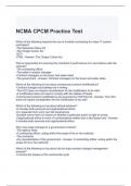 NCMA CPCM Practice Test- Answered
