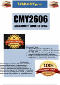 CMY2606 Assignment 1 (COMPLETE ANSWERS) Semester 1 2024 (574527) - DUE 20 March 2024