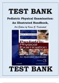 TEST BANK FOR PEDIATRIC PHYSICAL EXAMINATION: AN ILLUSTRATED HANDBOOK, 3RD EDITION KAREN G. DUDERSTADT Pediatric Physical Examination, 3rd Edition, Duderstadt Test Bank | All Chapters 1-20 (Updated 2024)