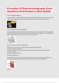 Principles Of Electrocardiography Exam Questions And Answers Latest Update