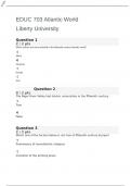 EDUC 703 Atlantic World Liberty University