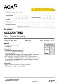 2023 AQA A-level ACCOUNTING 7127/1 Paper 1 Financial Accounting Question Paper & Mark scheme (Merged) June 2023 [VERIFIED]