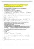 NRFSP Exam #3 Study Guide  - Questions/Solutions
