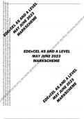 EDEXCEL AS LEVEL MARKSCHEME MATHS 2023 2306 8MA0-22 AS STATISTICS - June 2023