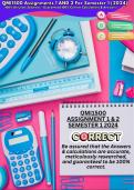 QMI1500 Assignments 1 AND 2 For Semester 1 (2024) 100% Accurate Solutions - Guaranteed 100% Correct Calculations & Answers!