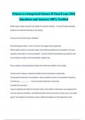 Primavera Integrated Science B Final Exam 2024 Questions and Answers 100% Verified
