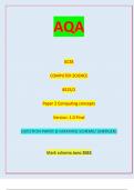 AQA GCSE COMPUTER SCIENCE 8525/2 Paper 2 Computing concepts Version: 1.0 Final *Jun238525201* IB/G/Jun23/E12 8525/2QUESTION PAPER & MARKING SCHEME/ [MERGED] Marl( scheme June 2023