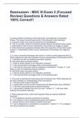 Rasmussen - MDC III Exam 2 (Focused Review) Questions & Answers Rated 100% Correct!!