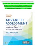 TEST BANK For Advanced Assessment Interpreting Findings and Formulating Differential Diagnoses, 5th Edition by Goolsby, Verified Chapters 1 - 22, Complete Newest Version
