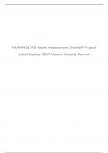 NUR 643E RS Health Assessment Checkoff Project Latest Update 2024 Version Already Passed