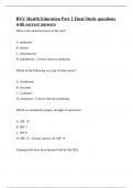 BYU Health Education Part 2 Final Study questions with correct answers