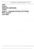 AQA A-level ENGLISH LANGUAGE 7702/2 Paper 2	Language diversity and change Mark scheme June 2023