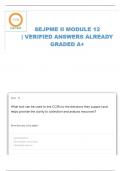 SEJPME II MODULE 12 QUESTIONS WITH CORRECT ANSWERS LATEST UPDATE