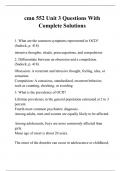 cmn 552 Unit 3 Questions With Complete Solutions