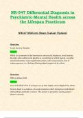 NR547 / NR 547 Midterm Exam (Latest 2024 / 2025): Differential Diagnosis in Psychiatric-Mental Health across the Lifespan Practicum | Complete Guide with Questions and Verified Answers - Chamberlain