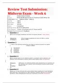 NURS 6630N Midterm Exam – Week 6 2024 (Complied) ORIGINAL GRADED A+ With Answers