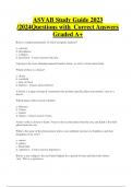 ASVAB Study Guide 2023 /2024Questions with Correct Answers  Graded A+ 