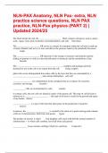 NLN-PAX Anatomy, NLN Pax- extra, NLN practice science questions, NLN PAX practice, NLN-Pax physics (PART 2) | Updated 2024/25