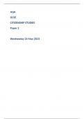 AQA GCSE CITIZENSHIP STUDIES Paper 2  Wednesday 24 May 2023 