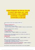 AORN PERIOP 101 FINAL EXAM LATEST ALL 1OO QUESTIONS AND CORRECT ANSWERS (VERIFIED ANSWERS)/AGRADE