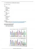 Introduction to Bioinformatics Study Notes Bundle 50+ Pages