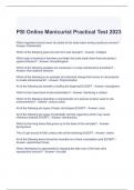 PSI Online Manicurist Practical Test 2023/2024