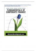 Test bank & Solution manual for Fundamentals of Corporate Finance,  Third Canadian Edition by Jonathan Ber