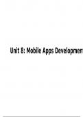 Unit 7 - Mobile Apps Development  Distinction