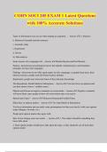 COHN SOCI 205 EXAM 1 Latest Questions with 100% Accurate Solutions