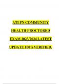 ATI PN COMMUNITY  HEALTH PROCTORED  EXAM 2023/2024 LATEST  UPDATE 100%VERIFIED
