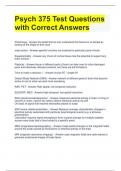 Psych 375 Test Questions with Correct Answers