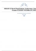 ISBAR GI bleed Final,Patient ;Lieberman, Janet A,36YRS,  Female EXPERT FEEDBACK 2023