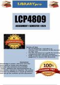 LCP4809 Assignment 1 (COMPLETE ANSWERS) Semester 1 2024