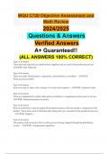 WGU C720 Objective Assessment and Math Review 2024/2025 Questions & Answers Verified Answers A+ Guaranteed!! (ALL ANSWERS 100% CORRECT)