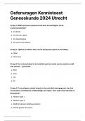 Kennistoets oefenopgaven Geneeskunde  Utrecht Selectie 2024