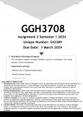  GGH3708 Assignment 2 (ANSWERS) Semester 1 2024 - DISTINCTION GUARANTEED