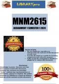 MNM2615 Assignment 1 (COMPLETE ANSWERS) Semester 1 2024