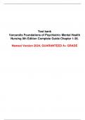 Test bank Varcarolis Foundations of Psychiatric- Mental Health Nursing 9th Edition Complete Guide Chapter 1-36.  Newest Version 2024, GUARANTEED A+ GRADE