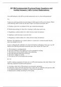 ATI RN Fundamentals Proctored Exam Questions and Verified Answers (100% Correct Elaborations).