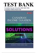 Solutions manual for Canadian Income Taxation 2022/2023 25th Edition by William Buckwold