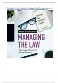 Test Bank & Solution Manual for Managing the Law The Legal Aspects of  Doing Business, Canadian Edition, 6th edition By Mitchell McInn
