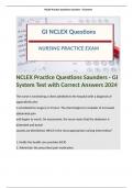 NCLEX Practice Questions Saunders - GI System Test with Correct Answers 2024
