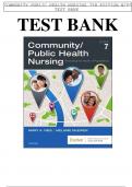 TEST BANK COMMUNITY PUBLIC HEALTH NURSING 7TH EDITION NIES TEST BANK