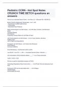 Pediatric CCRN - Hot Spot Notes CRUNCH TIME BETCH questions and answers 2024
