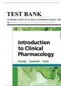 Test Bank For Introduction to Clinical Pharmacology 10th Edition By Constance Visovsky, Cheryl Zambroski, Shirley Hosler 9780323755351 Chapter 1-20 Complete Guide LATEST 2024