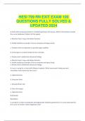 HESI 799 RN EXIT EXAM 100 QUESTIONS FULLY SOLVED & UPDATED 2024