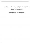 OCR A Level Chemistry A (H432) Chemistry B (H433) PAG 2: Acid-base titration Exam Questions and Mark Scheme