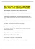  INTEGRATED SCIENCE B FINAL EXAM 2024 WITH 100% CORRECT ANSWERS