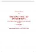 Instructor Manual For Multicultural Law Enforcement Strategies for Peacekeeping in a Diverse Society 7th Edition By Robert Shusta, Deena Levine, Aaron Olson (All Chapters, 100% Original Verified, A+ Grade) 